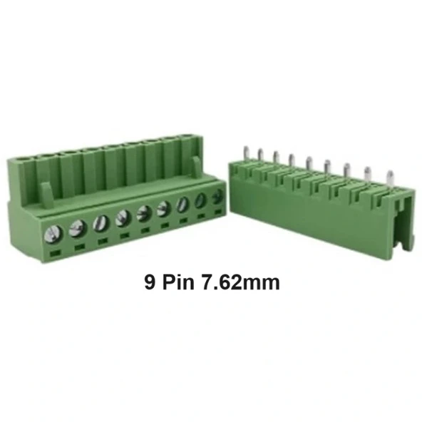 9 Pin 7.62mm Geçmeli 180C Takım Klemens ürün görseli 1