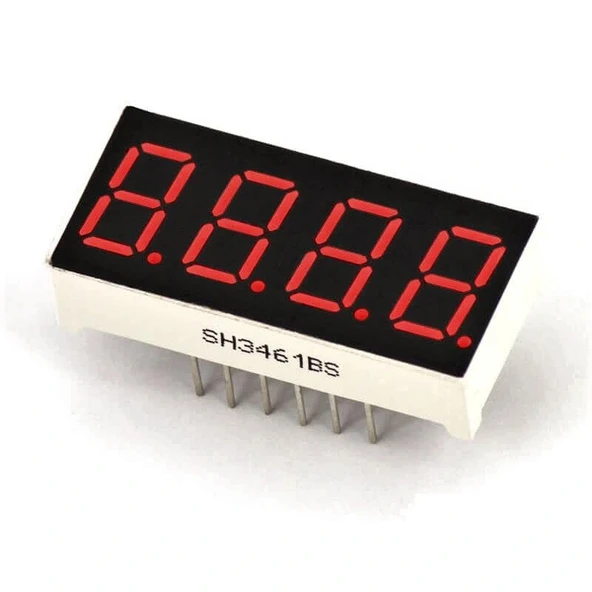 9.2mm 4lü 7 Segment Display Ekran Kırmızı Ortak Anot ürün görseli 1