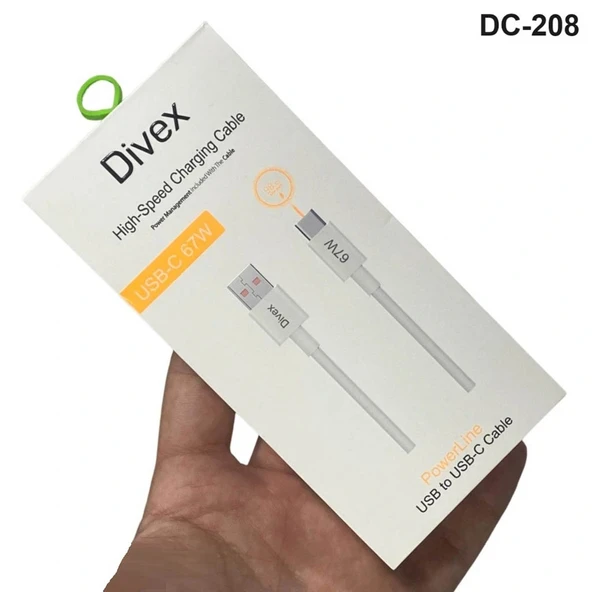 Divex Type-C ( USB-C ) 67W Hızlı Şarj Kablosu DC-208 ürün görseli 1
