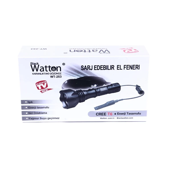 600 Lümen Tx6 Şarjlı Özel cı Feneri Wt-253 ürün görseli 1