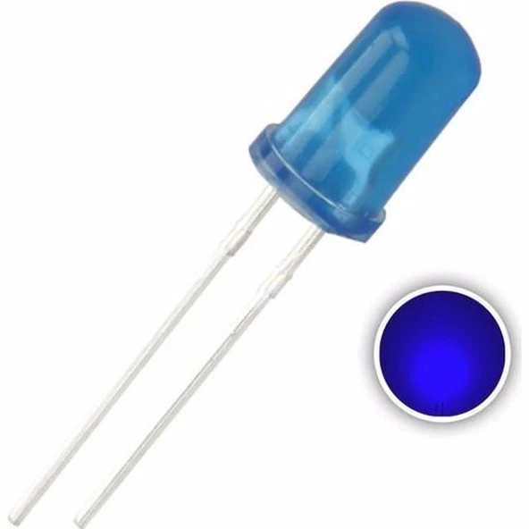 5mm Led Mavi Diyot Diffused 1 Adet ürün görseli 1