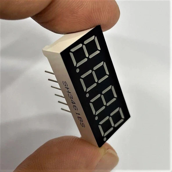 9.2mm 4lü 7 Segment Display Ekran Kırmızı Ortak Anot - Resim 2