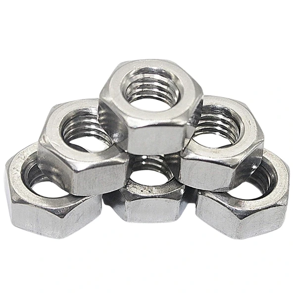 M6 Altıköşe Beyaz Çelik Somun DIN934 - Resim 2