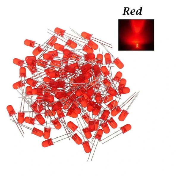 5mm Led Kırmızı Diyot Diffused 1 Adet - Resim 4