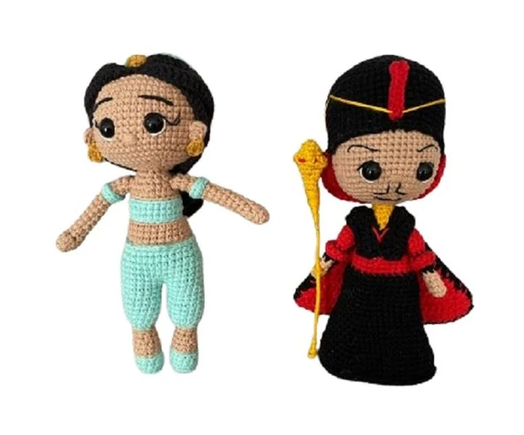 Jasmin ve Jafer Bebek Takımı Amigurumi Organik Oyuncak ürün görseli 1
