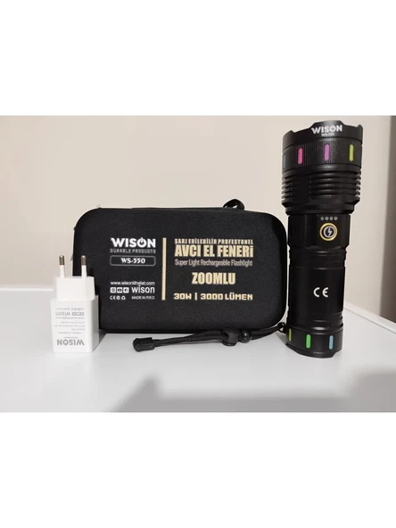 Ws-550 30w 3000 Lümen Zoomlu Profosyonel El Feneri (5250) ürün görseli 1