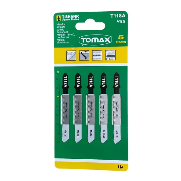 Tomax Normal Kesim Metal Dekupaj Ağzı (T118A) - 5'li Paket ürün görseli 1