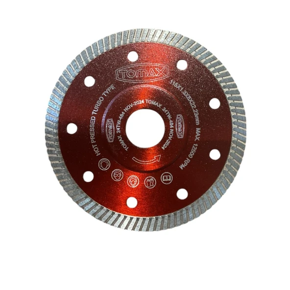 Tomax İnce Hassas Kesme 115x1.3x22mm ürün görseli 1