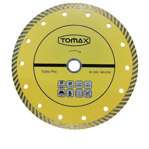 Tomax Turbo Elmas Kesici 180x2.2x22mm ürün görseli 1