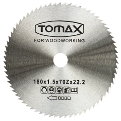 Tomax Ağaç Daire Testere Elmassız 180x1.5x22.2mm Z:70 ürün görseli 1