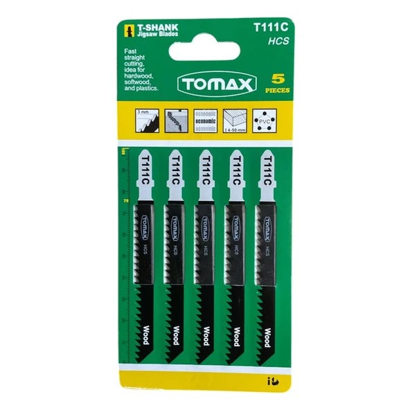 Tomax Normal Kesim Ahşap Dekupaj Ağzı (T111C) - 5'li Paket ürün görseli 1
