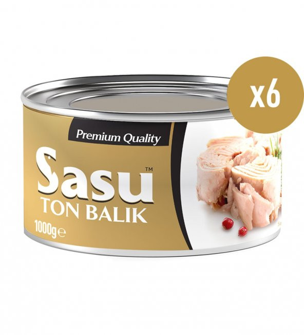 Sasu Klasik Ton Balığı 6x1000G Bütün Dilim ürün görseli 1
