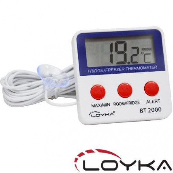 Loyka BT-2000 Alarmlı ve Mıknatıslı Buzdolabı Termometresi ürün görseli 1