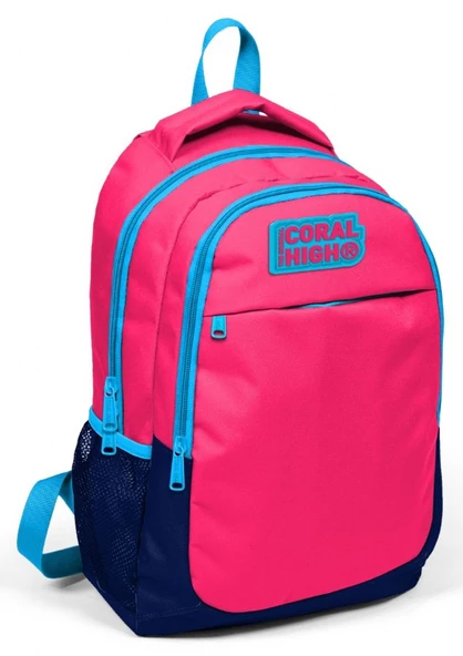 Coral High Pembe Lacivert Kız Çocuk İlkokul Ortaokul Sırt Çantası ürün görseli 1
