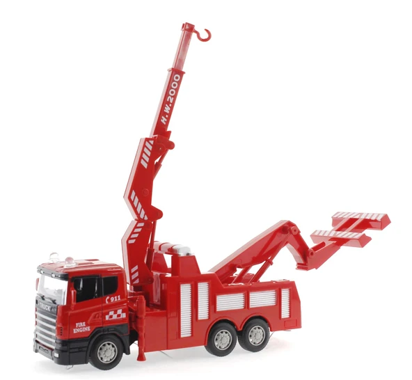 Die Cast Sürtmeli Vinçli Kurtarıcı İtfaiye Aracı - Resim 5
