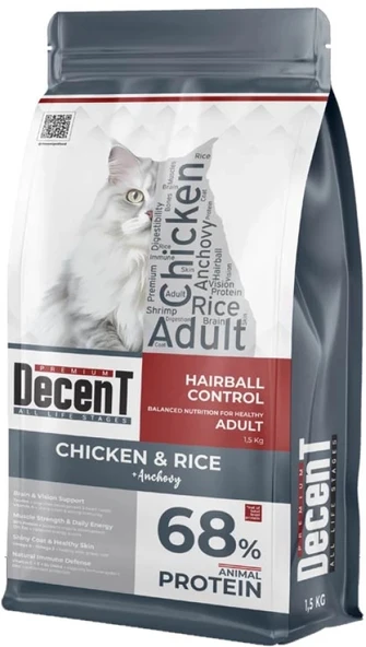 Decent Tuklu Yetişkin Kedi sı 1,5 Kg Control Tuk & Pirinç Yetişkin Kedi sı ürün görseli 1