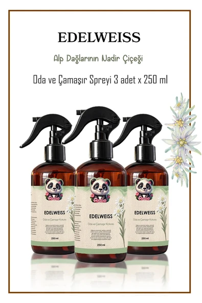 Rosie 3 adet Edelweiss Oda ve Çamaşır Spreyi 250 ml ürün görseli 1