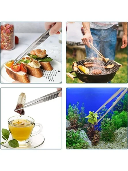 Mucit Home Profesyonel Şef Cımbızı 30 cm -Barbekü Mangal Et Cımbız Maşası - Resim 3