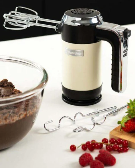 Westinghouse Retro Standlı El Mikseri - Krem - Resim 2
