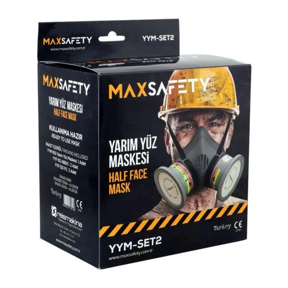 Max Safety YYM-SET2 Yarım Yüz Solunum Maskesi ürün görseli 1