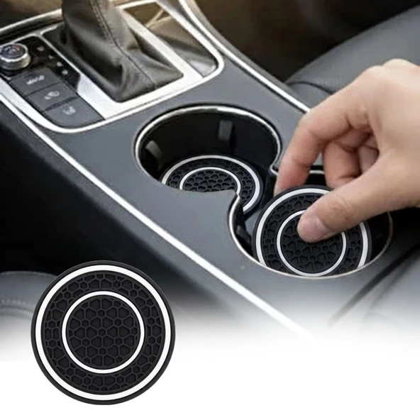 Silikon Araç Bardak Altlığı 70 mm – Kaymaz Telefon ve Para Tutucu Mat (2818) ürün görseli 1