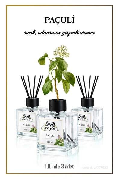 3'lü Paçuli Çubuklu Oda Kokusu 100 ml ürün görseli 1