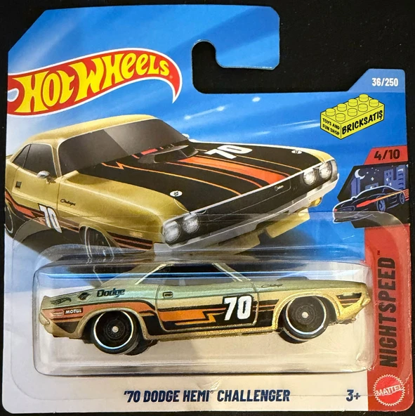 Hot Wheels Tekli Arabalar '70 Dodge Hemi Challenger JJJ07 (Night Speed) ürün görseli 1
