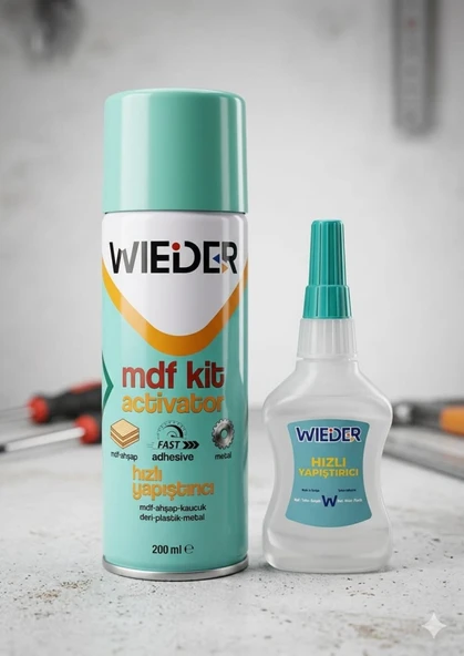 WIEDER Aktivatörlü Hızlı Yapıştırıcı Set 200ml ürün görseli 1