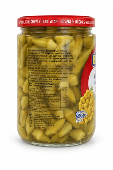 Burcu Çiçek Bamya Konservesi 550 gr - Resim 2