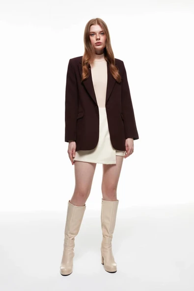 Quzu Oversize Kadın Blazer Ceket ürün görseli 1