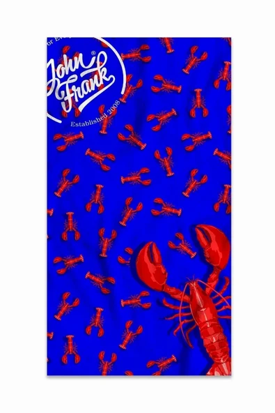 John Frank Unisex Plaj Havlusu JFSS23TW13-LOBSTER ürün görseli 1