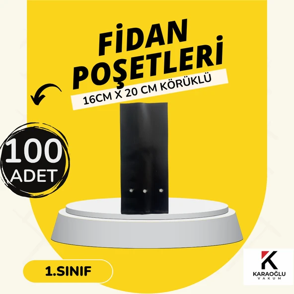 16X20 Fidan Torbası 100 Adet Körüklü Fide Peyzaj Torba Fidan Üretim Poşeti Delikli ürün görseli 1