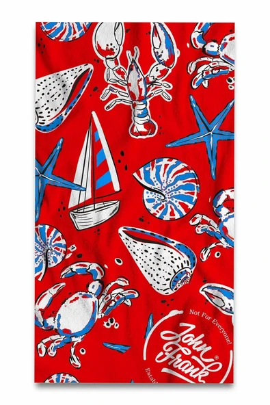 John Frank Unisex Plaj Havlusu JFSS24TW24-UNDERSEA ürün görseli 1