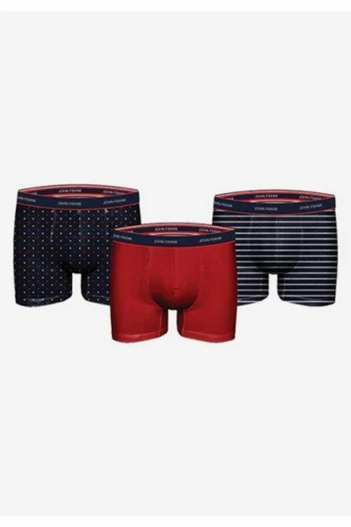 John Frank Not So Basıc Üçlü Paket Erkek Boxer JF3BNSB01 - Resim 8