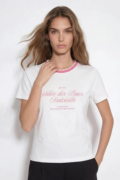 Quzu Baskı Detaylı Kadın T-shirt ürün görseli 1