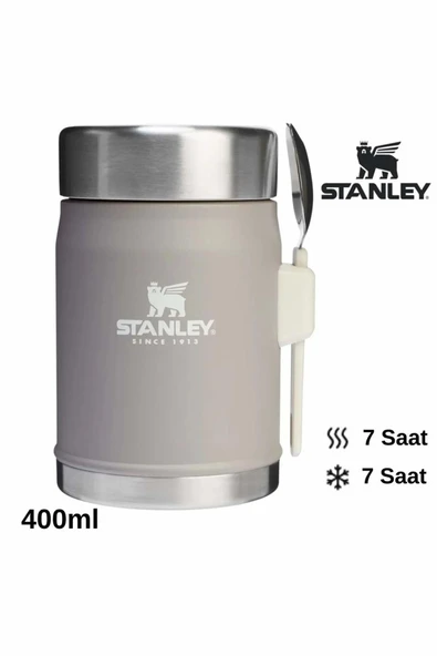 Stanley Classic Legendary Kaşıklı Yemek Termosu | 0.4L / 14Oz 2.0 Gri 10-09382-111 ürün görseli 1