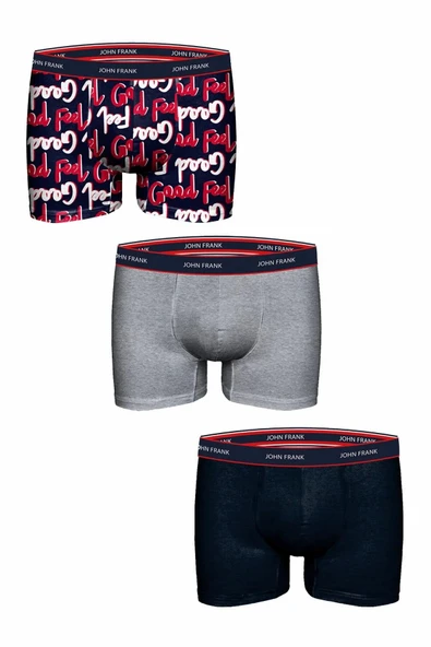 Jonh Frank Üçlü Paket Erkek Boxer JF3BFG02 ürün görseli 1