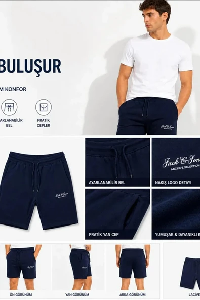 Jack Jones Gordon Archive Regular Fit Erkek Şort 12288638 - Resim 3