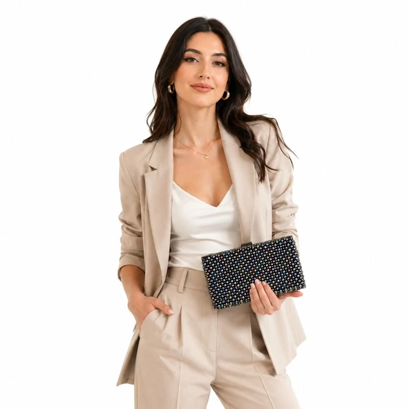 Atelier Emine Clutch Melange - Resim 6