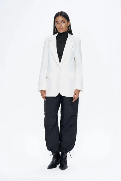 Quzu Oversize Kadın Blazer Ceket - Resim 3