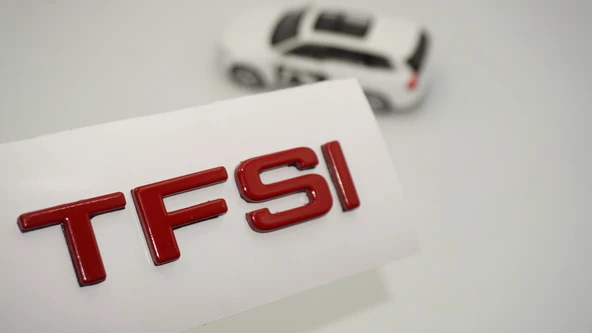 DK Tuning Audi TFSİ Kırmızı ABS Bagaj Yazı Logo Arma ürün görseli 1