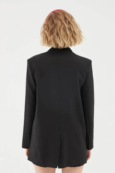 Quzu Oversize Kadın Blazer Ceket - Resim 5