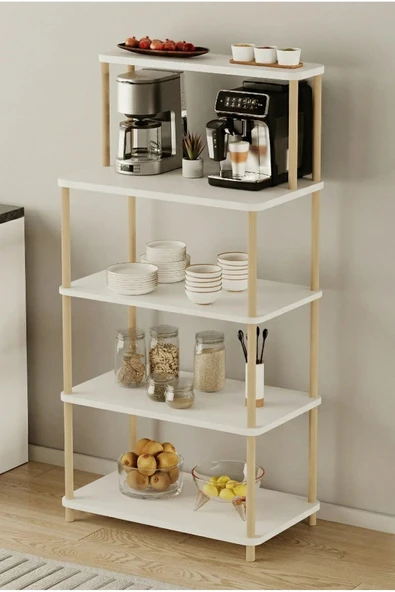 Tridihome Modern Mutfak Rafı Kahve Köşesi Standı Çok Amaçlı 4 Katlı Organizer ürün görseli 1