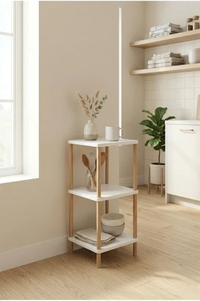 Tridihome 3 Katlı Çok Amaçlı Sehpa Raflı Dekoratif Modern Organizer Stand Ünitesi ürün görseli 1
