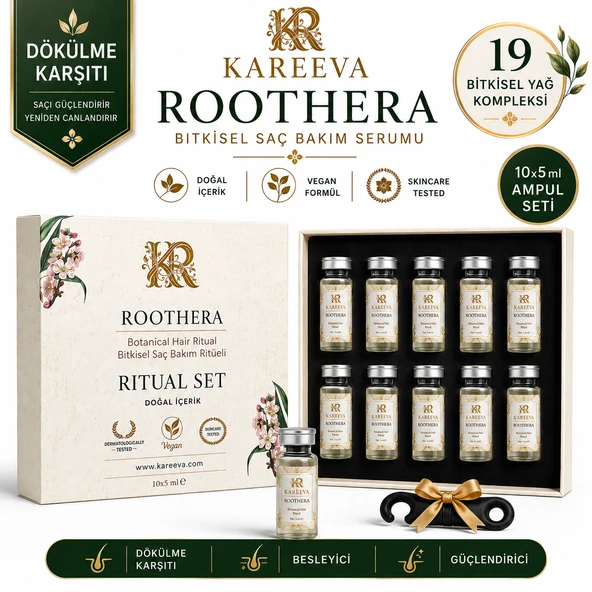 Roothera 19 Bitkisel Yağlı Saç Bakım Serumu Saç Dökülmesine Karşı Bakım, Gürleştirici ve Saç Derisi Güçlendirici Bakım Serumu 50 ML ürün görseli 1