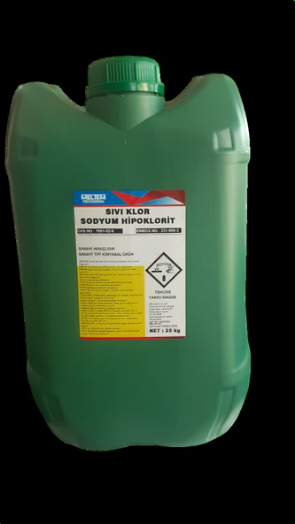 25 Kğ Sıvı Klor Sodyum Hipoklorit Dezenfeksiyon ürün görseli 1