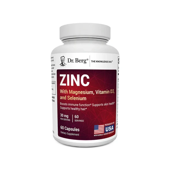 DR.BERG Zinc 60 vegetable capsules ürün görseli 1