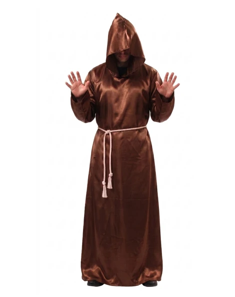 Halloween Büyücü Kostümü Yetişkin Kahverengi ürün görseli 1