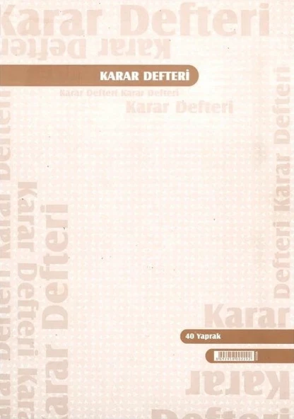 Karar Defteri Karton Kapak 40 Yaprak ürün görseli 1