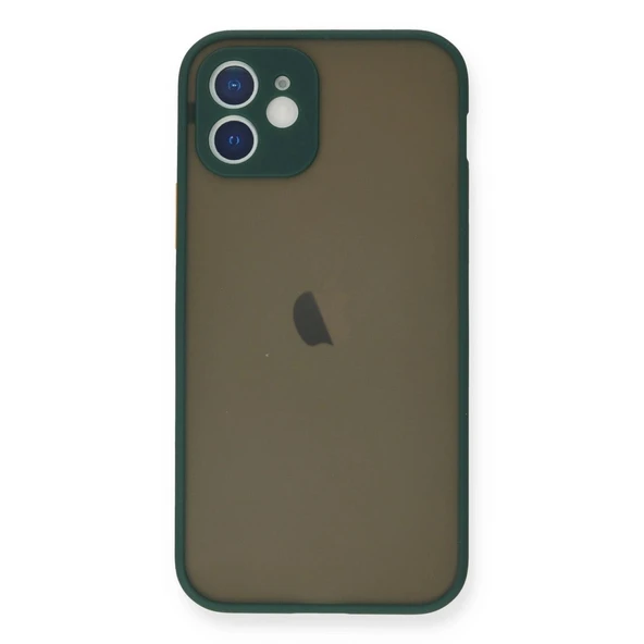 Apple İphone 12 Mini Kılıf Montreal Silikon Kapak - Yeşil ürün görseli 1
